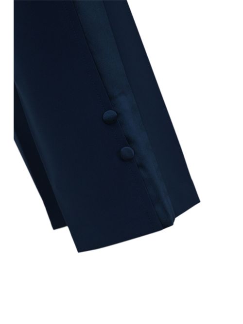 Pantalone smoking in crepe con bande in raso Oltremare Elisabetta Franchi | PA08651E2DC8